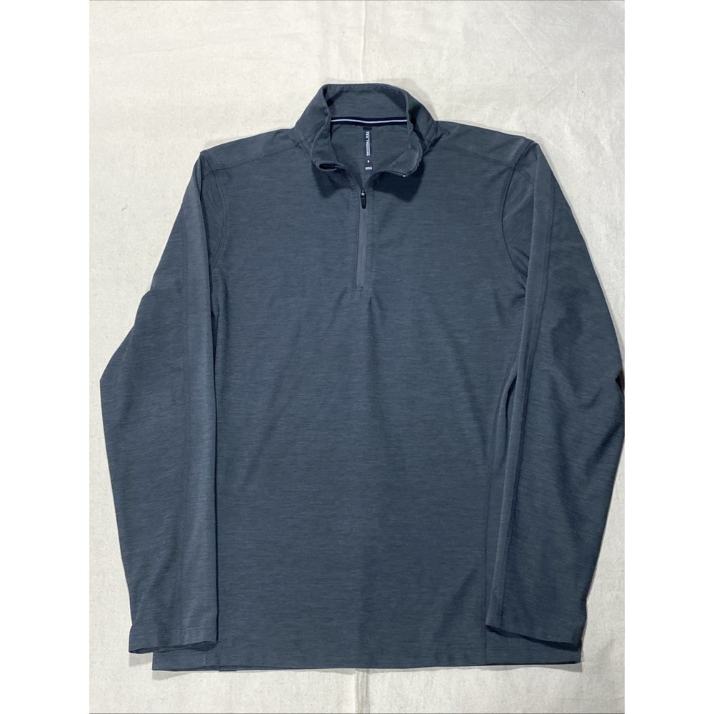 Ten Thousand Versatile Mock Neck 1/4 Zip LS Workout Shirt men's Small Gray